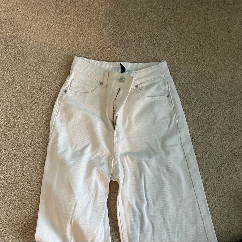 H&M HIGH WAISTED WIDE LEG JEANS